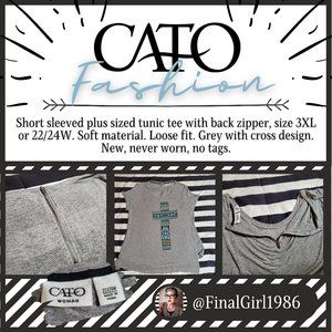 Cross Religious Grey Tunic Tee